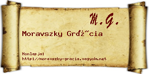 Moravszky Grácia névjegykártya